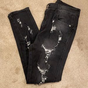 Ripped black jeans